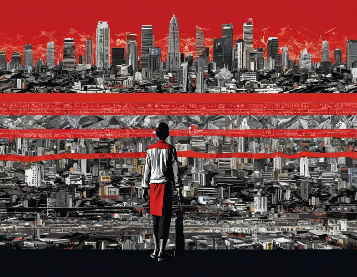 A dynamic visual landscape depicting the evolution of adult films in Indonesia, featuring a split-screen with one side showcasing traditional censorship methods like red tape and locks, and the other side illustrating digital access with vibrant screens, flowing data streams, and diverse viewers. Include cultural elements reflective of Indonesia, such as traditional patterns or architecture, intertwined with modern technology. surreal art style. bright colors. digital elements.